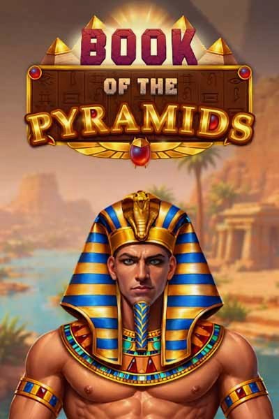 Cover of the pokie Book of the Pyramids from the Casinova lobby
